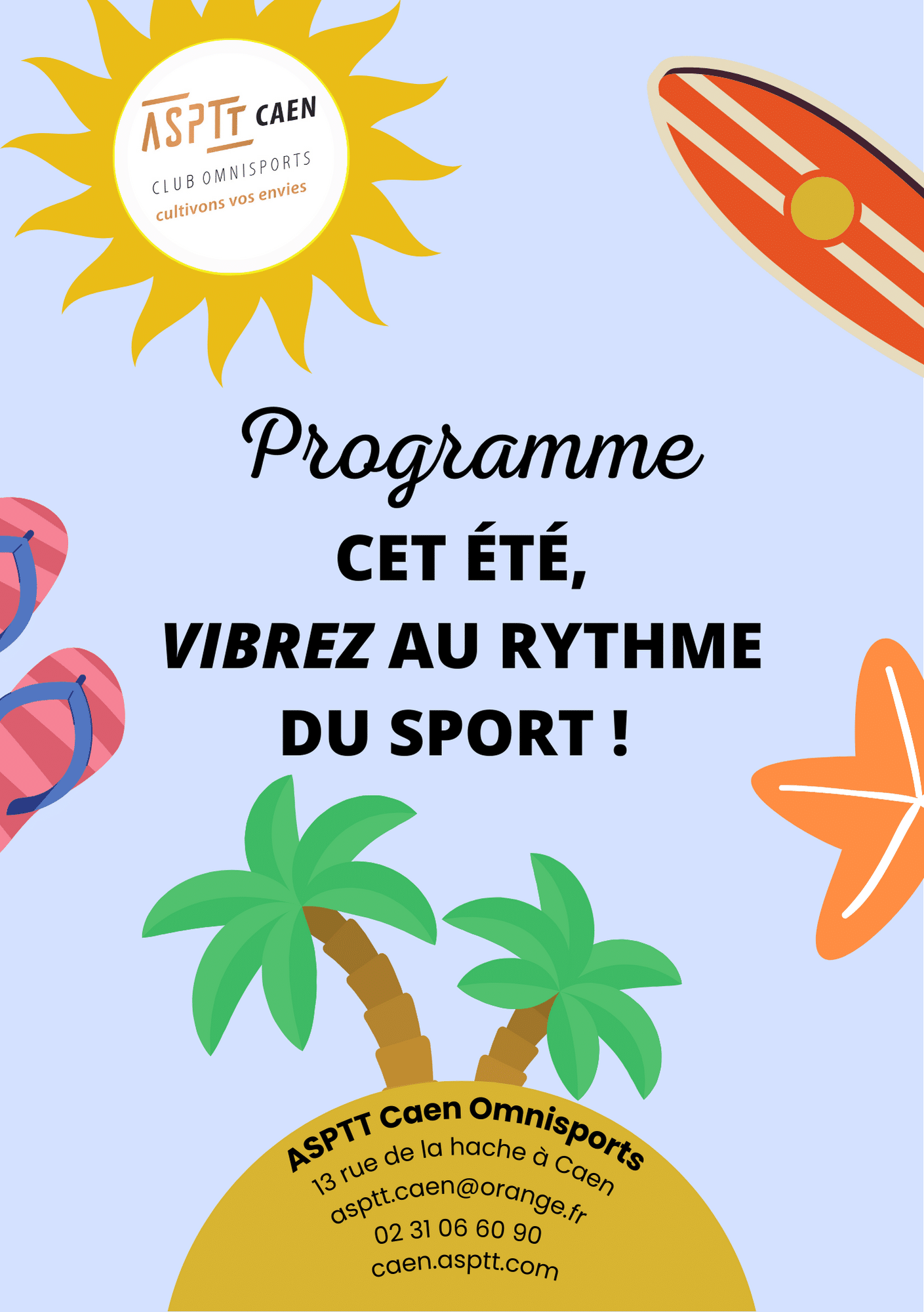 Programme été 2023 ASPTT Caen